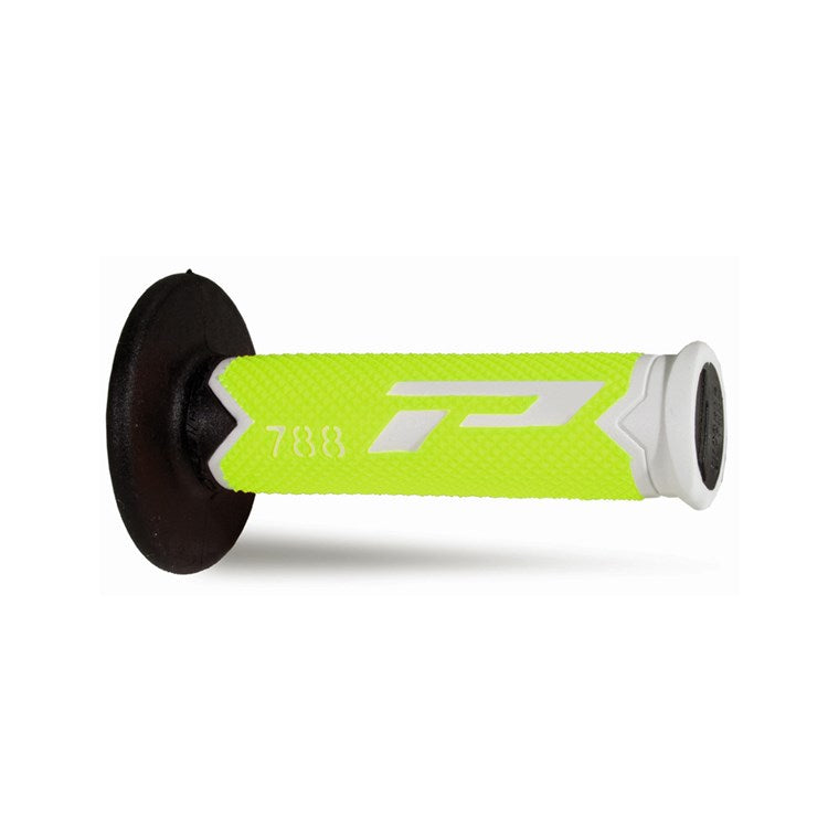 Pro Grip 788 Triple Density MX Grips White/Flo Yellow/Black