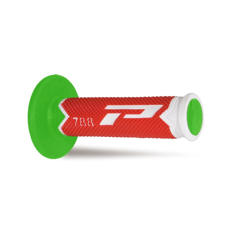 Pro Grip 788 Triple Density MX Grips White/Red/Flo Green
