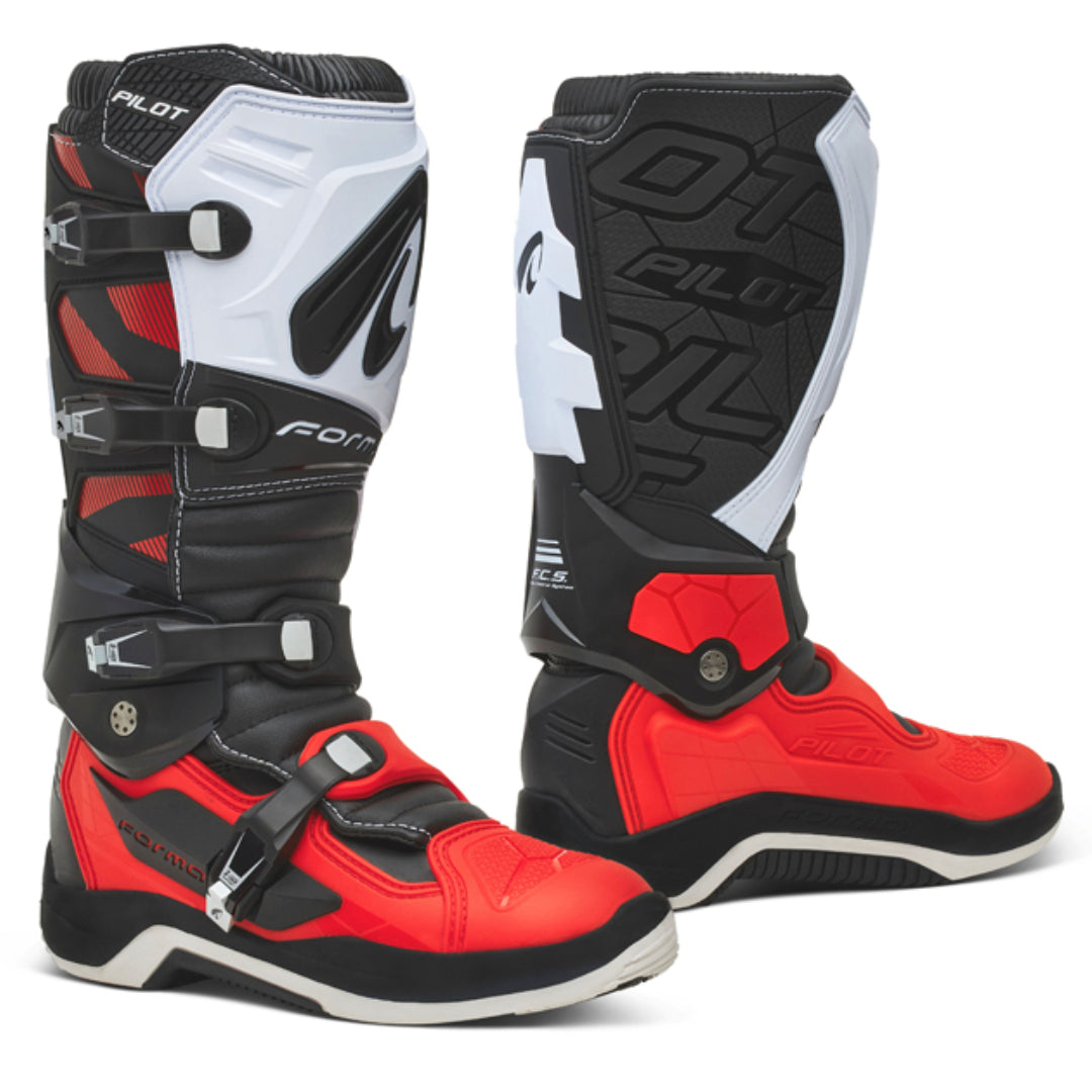 Forma Pilot MX Boots Black/Red/White