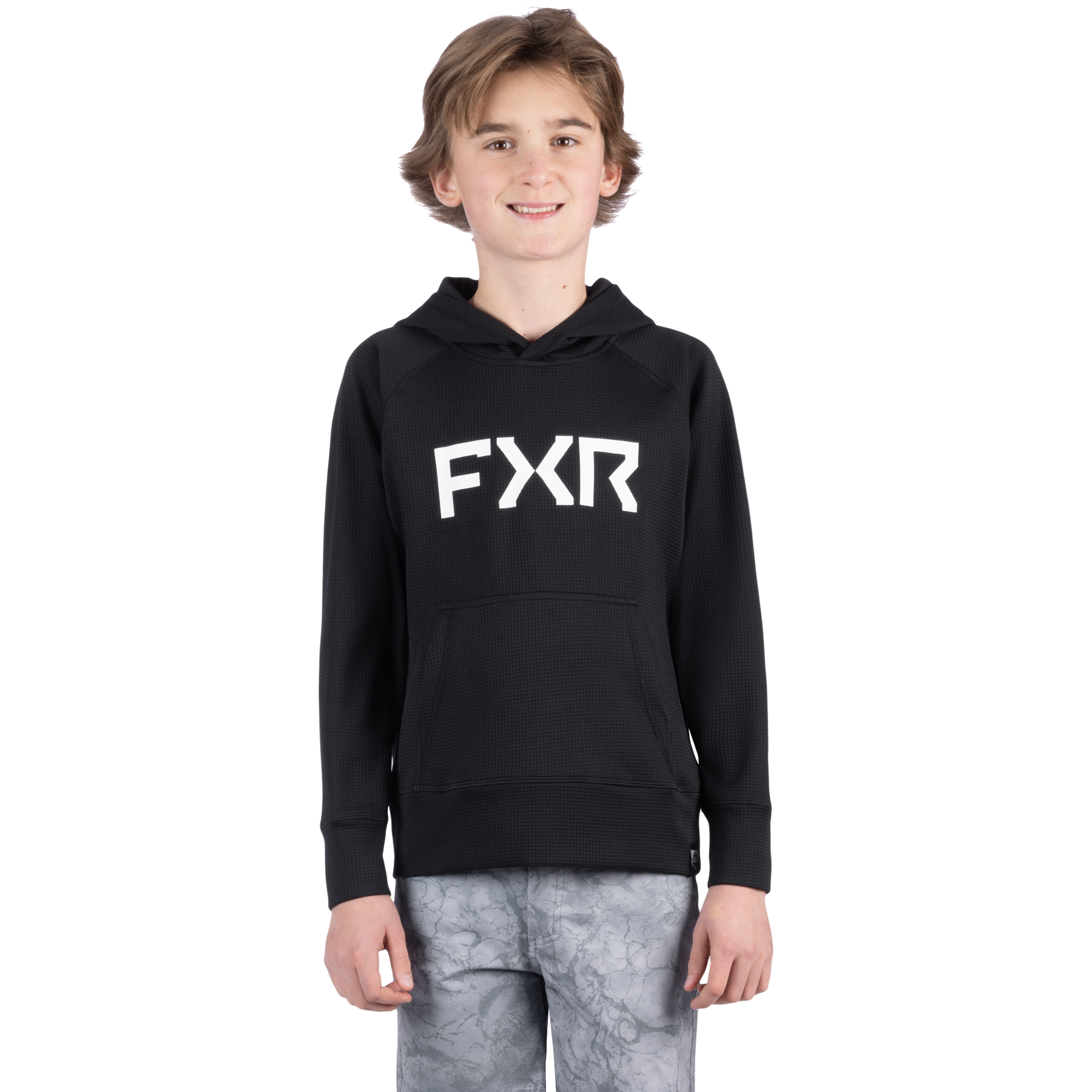 FXR YOUTH Pilot UPF PO Hoodie Black/White