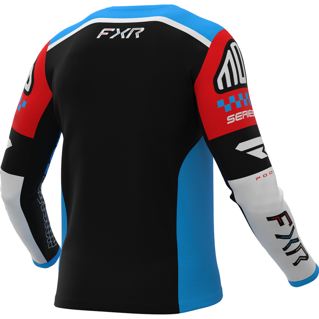 FXR Podium Gladiator MX Jersey 2026.5 Cyan/Black/Red