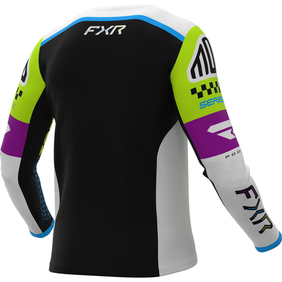 FXR Podium Gladiator MX Jersey 2026.5 White/Black/HiVis