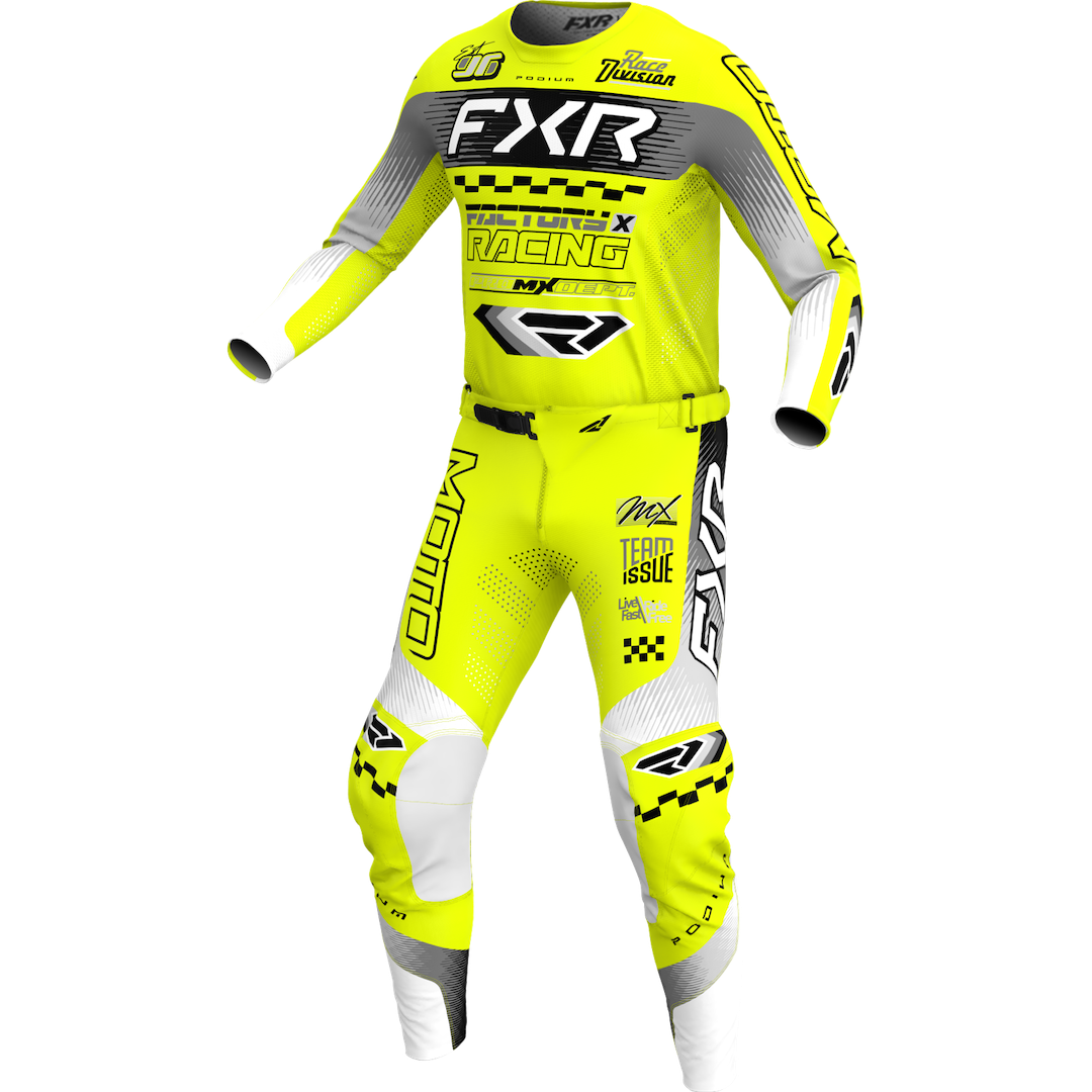 FXR Podium Gladiator 2026 MX Kit Combo HiVis/Black/Grey