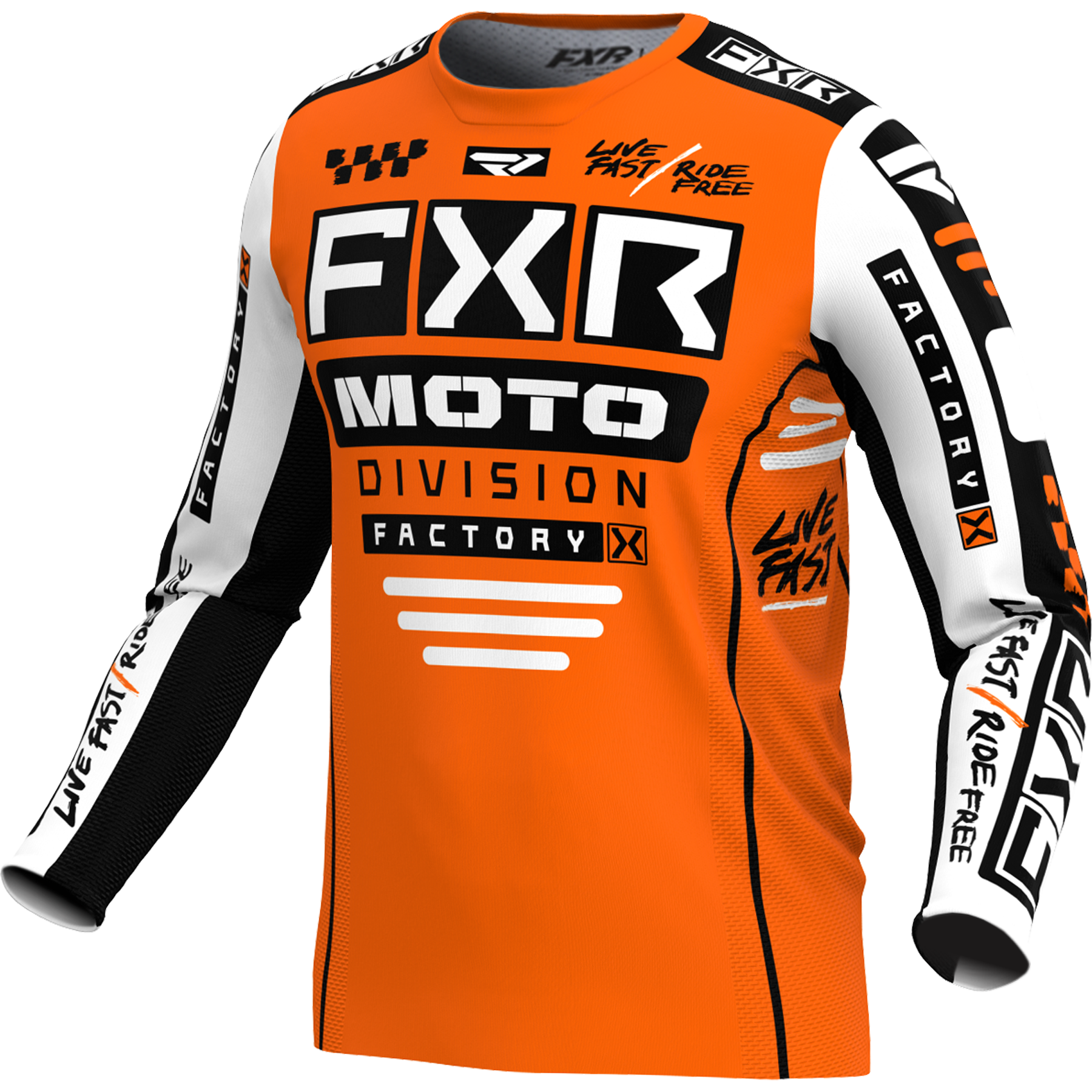 FXR Podium Gladiator MX Jersey 2024 Orange/White