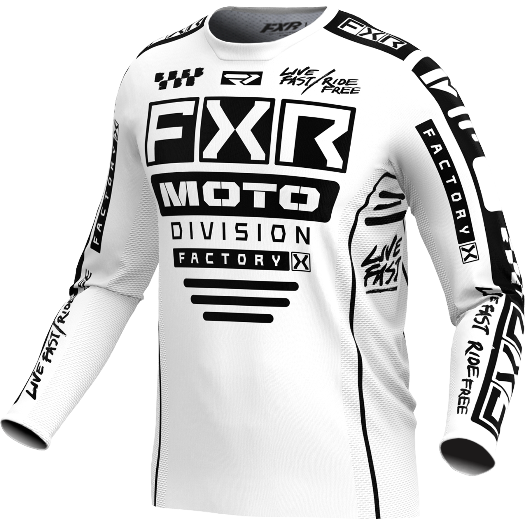 FXR Podium Gladiator MX Jersey 2024 White/Black