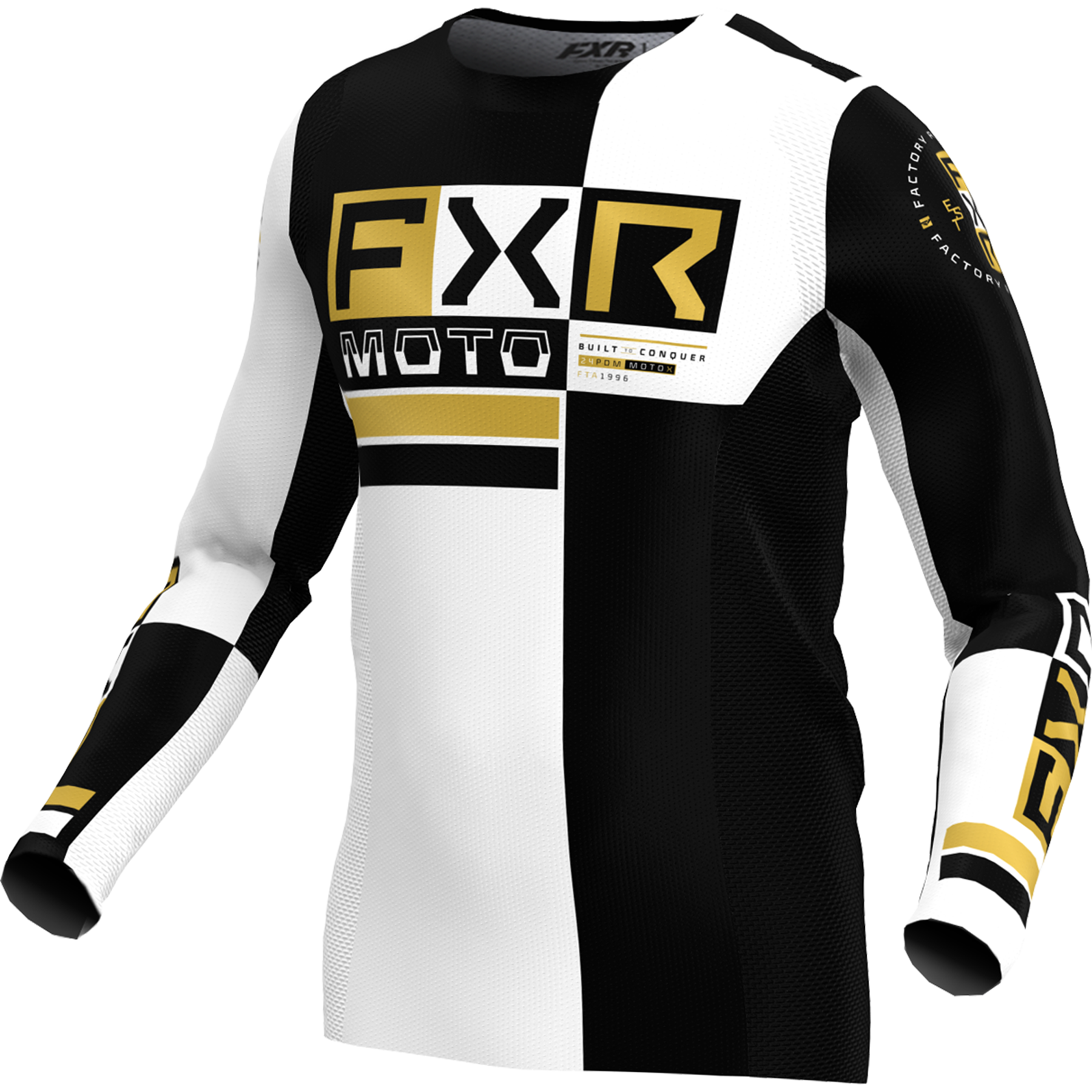 FXR Podium Pro Battalion MX Jersey 2024.5 White/Black