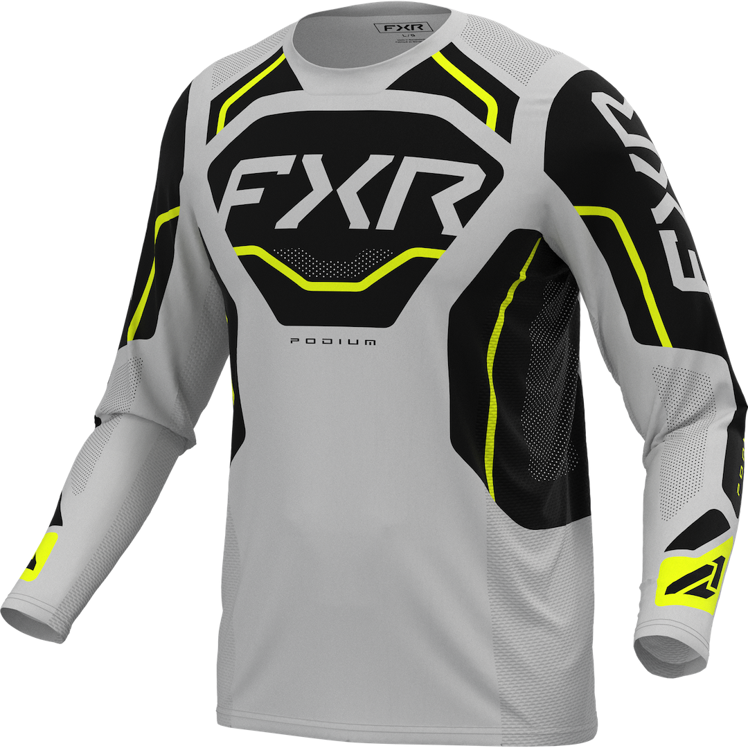 FXR Podium Relay MX Jersey 2027 Grey/Black/HiVis