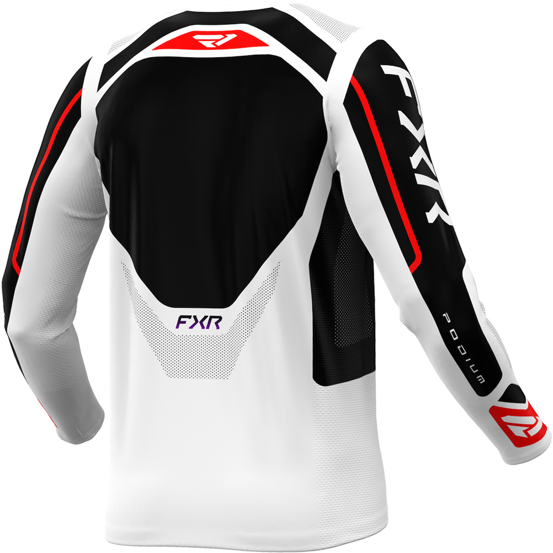 FXR Podium Relay MX Jersey 2026 White/Black/Red