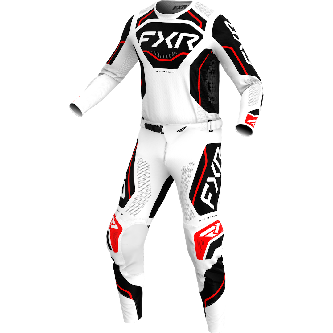 FXR Podium Relay 2026 MX Kit Combo White/Black/Red