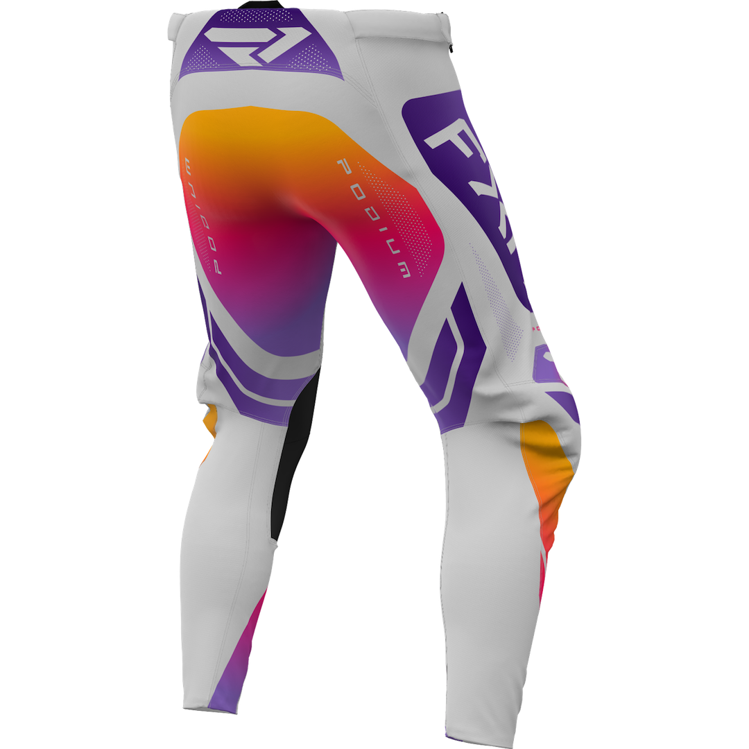 FXR YOUTH Podium Relay MX Pant 2026 Grey/Purple/Tang