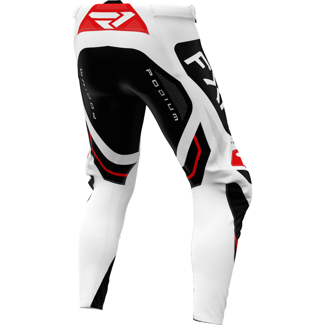 FXR Podium Relay MX Pant 2026 White/Black/Red