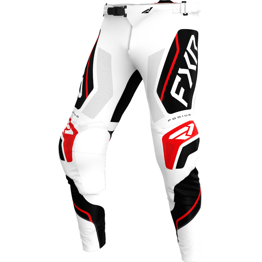 FXR Podium Relay MX Pant 2026 White/Black/Red