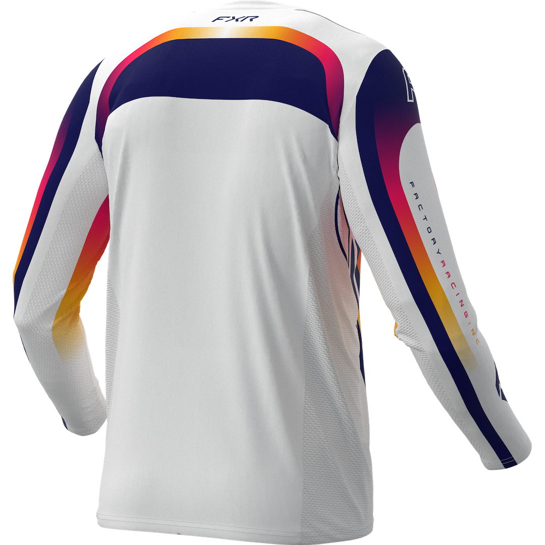FXR Podium Swerve MX Jersey 2027 White/Navy/Razz