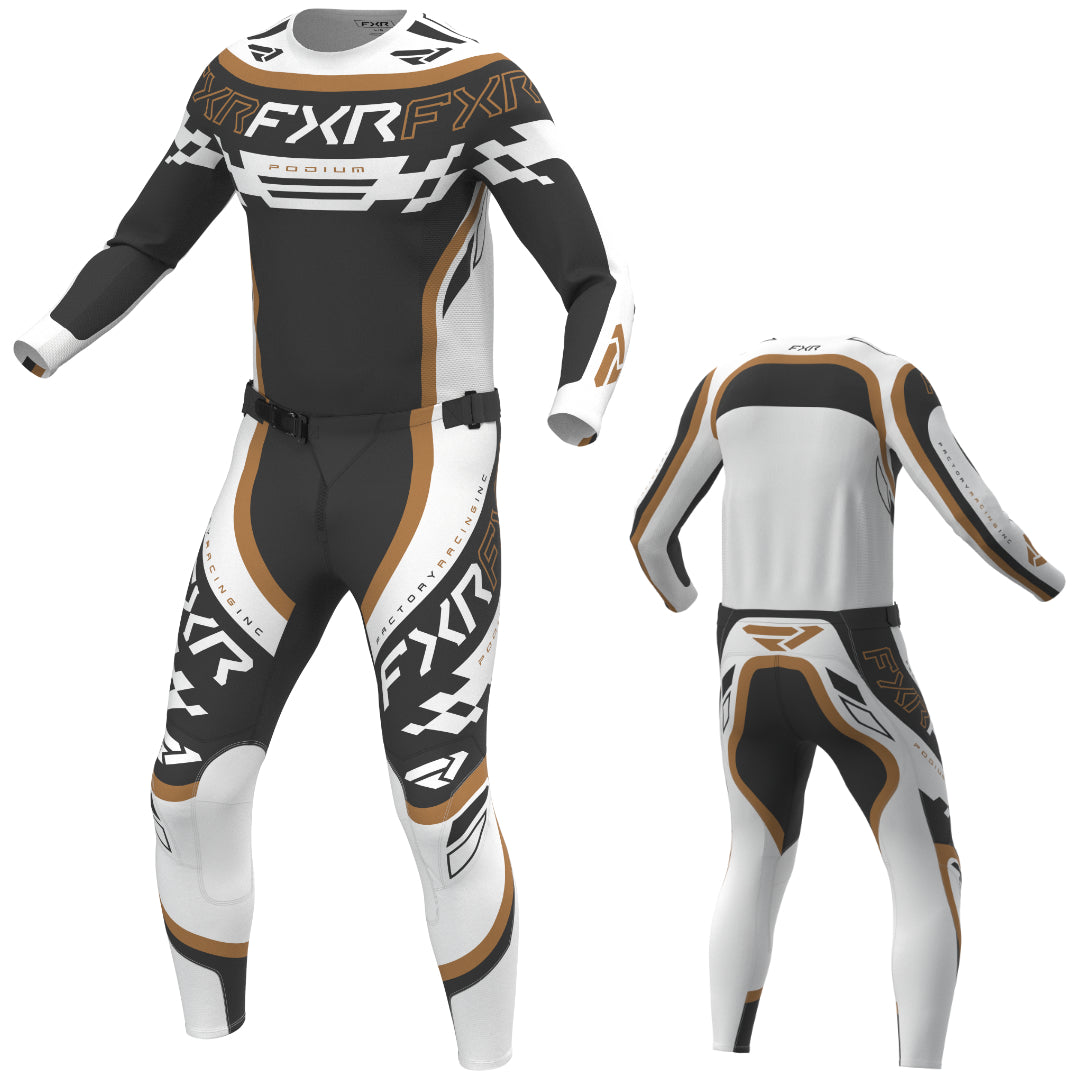 FXR Podium Swerve 2027 MX Kit Combo Asphalt/White/Gum