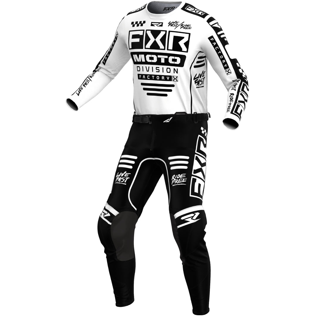 FXR Podium YOUTH 2024 MX Kit Combo White/Black