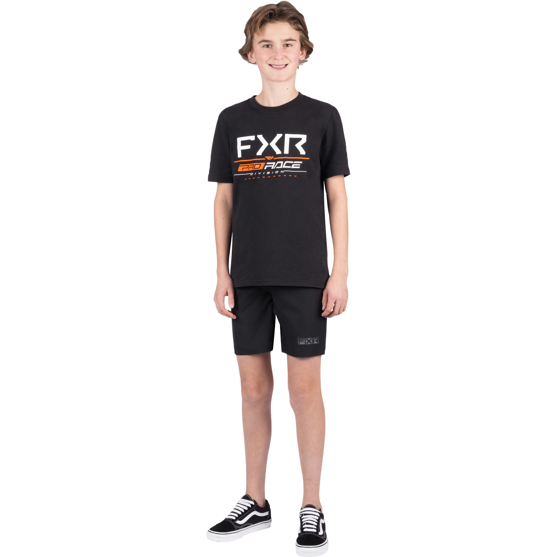 FXR YOUTH Race Division Premium T-Shirt Black/Orange