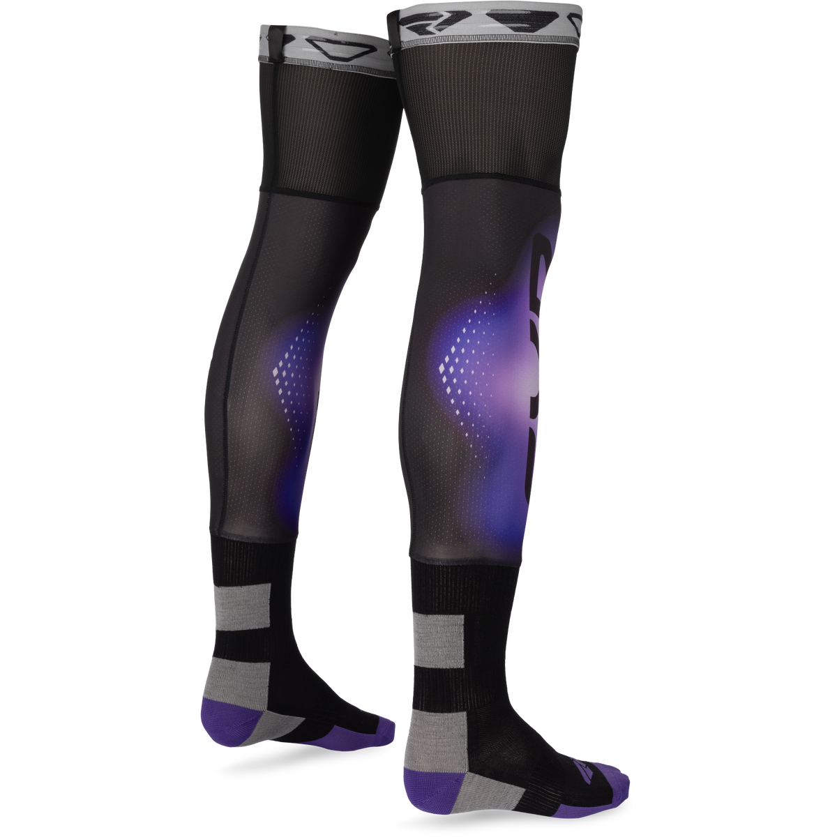 FXR Knee Brace Riding Sock AIR 2027 Black/Purple
