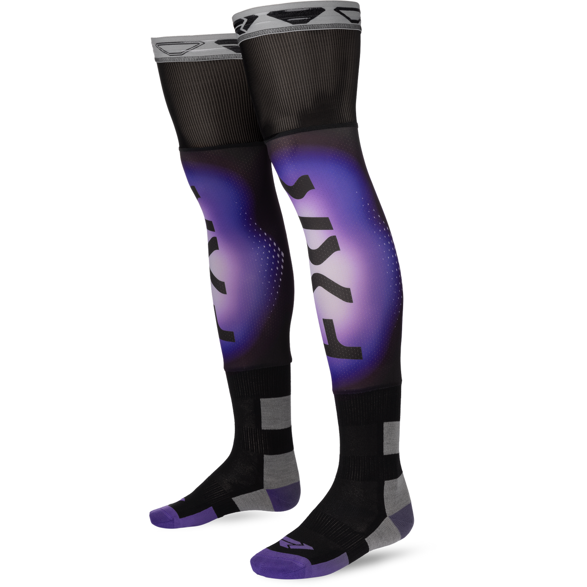 FXR Knee Brace Riding Sock AIR 2027 Black/Purple