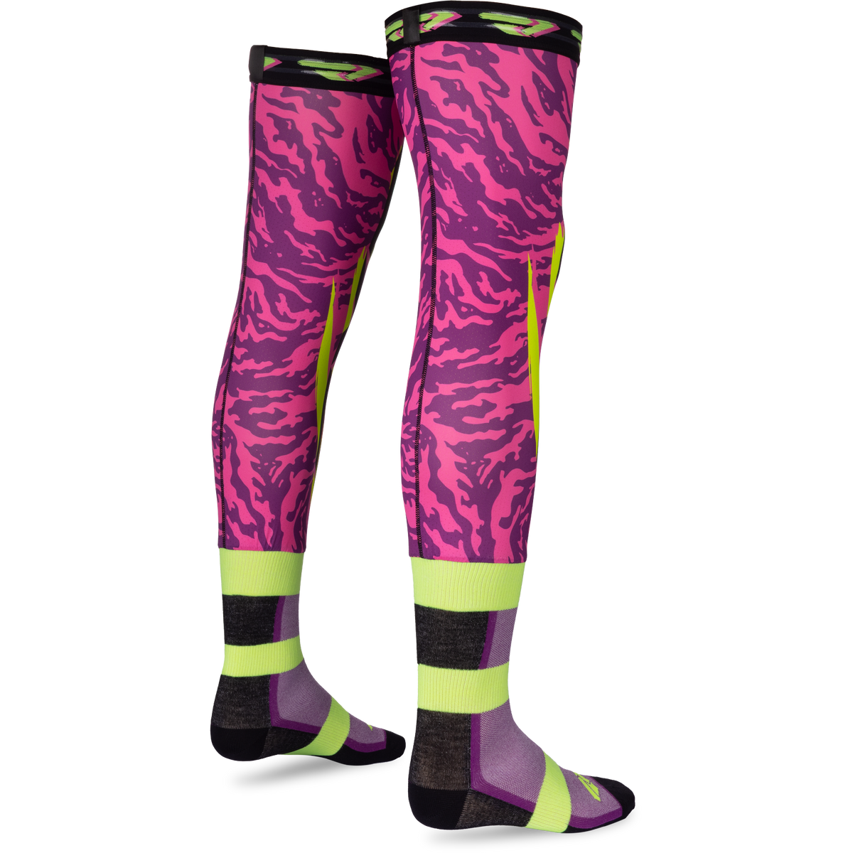 FXR Knee Brace Riding Sock 2027 Pink/Purple/HiVis