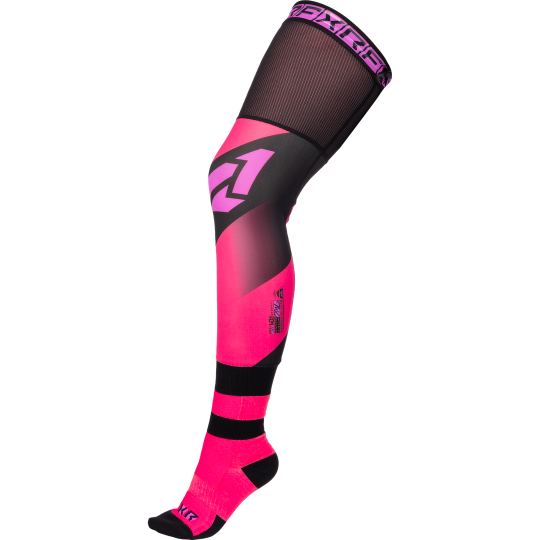 FXR Riding Knee Brace MX Socks 2026 Razz/Black