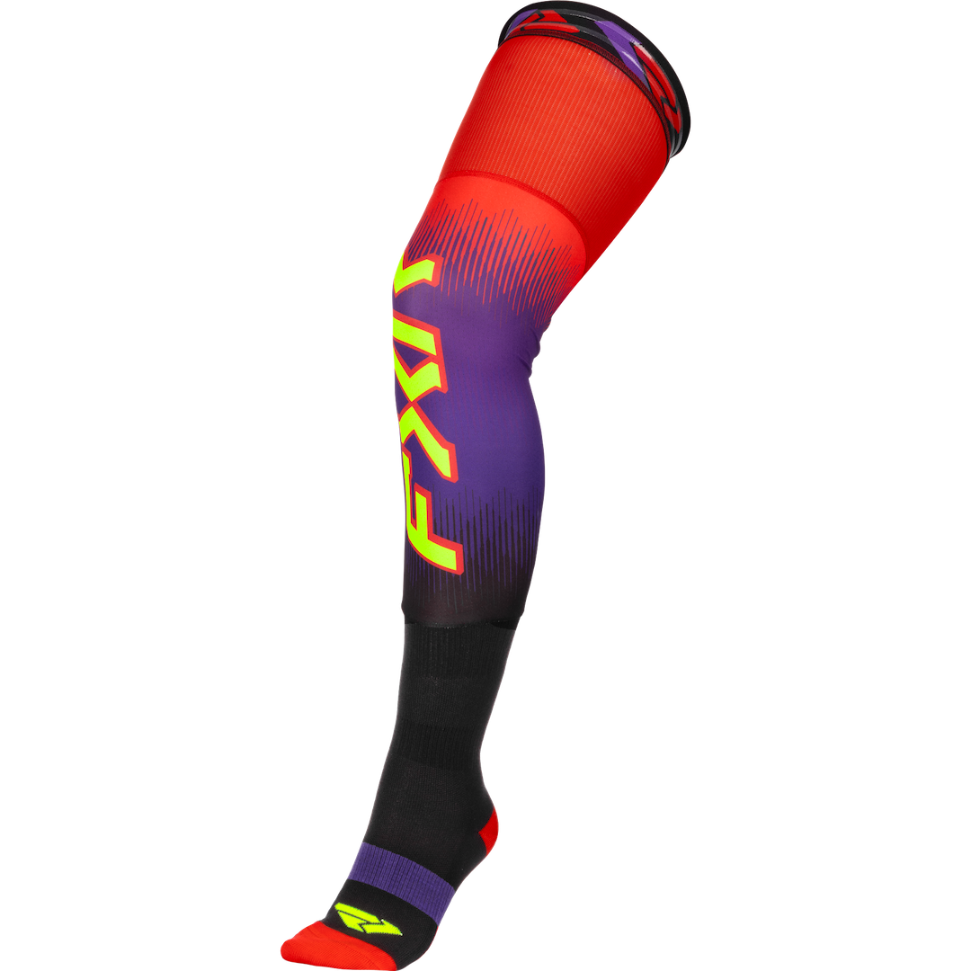 FXR Riding Knee Brace MX Socks 2026 Red/Purple