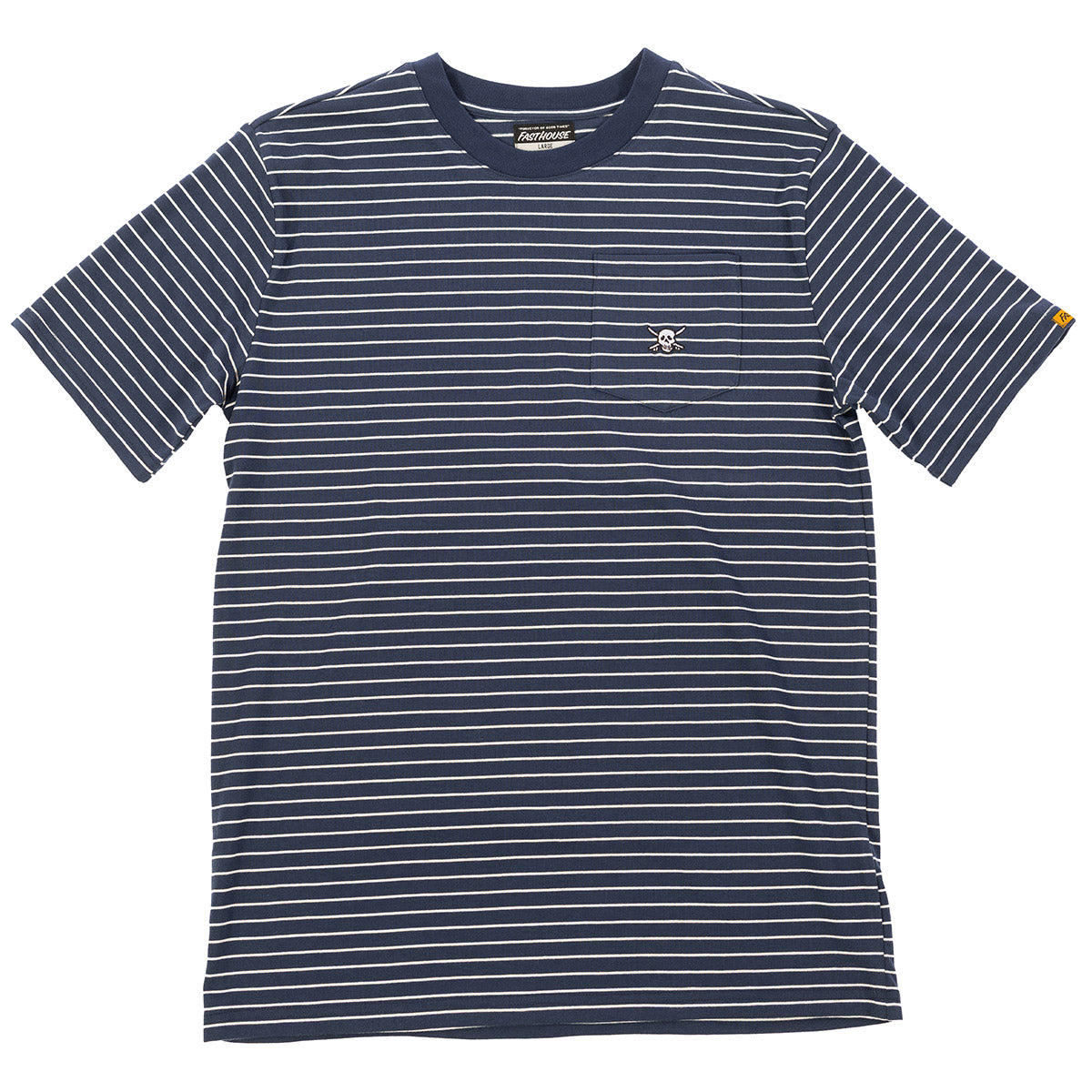 Fasthouse Rufus Yarn Dye Tee - Navy/White