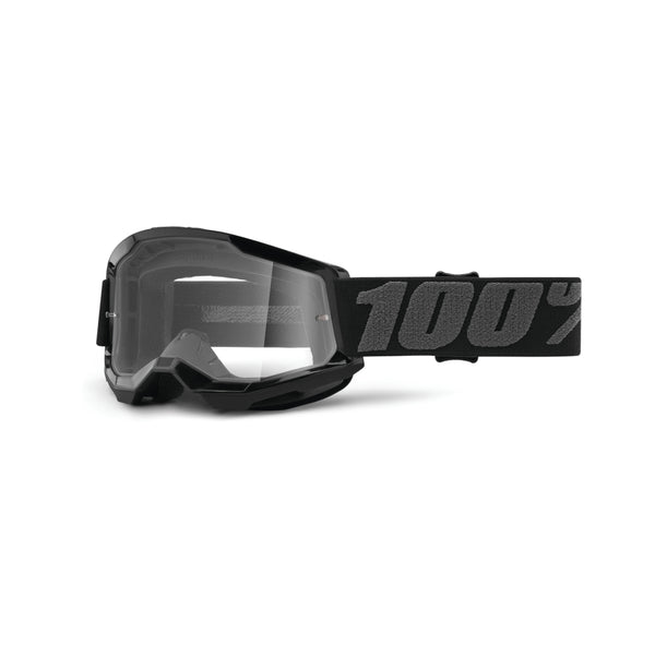 100% STRATA 2 Youth Black MX Goggle Clear Lens