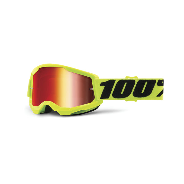 100% STRATA 2 Youth Fluo Yellow MX Goggle Mirror Lens