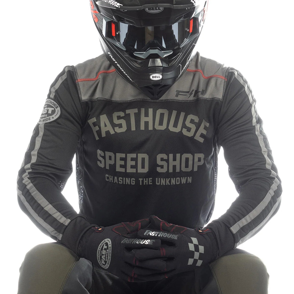 Fasthouse Sanguaro Petrol LS MX Jersey - Black/Gray
