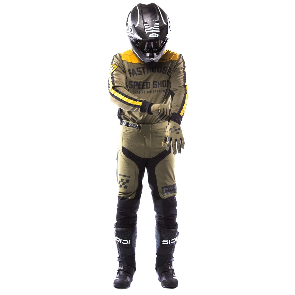 Fasthouse Sanguaro Petrol Cargo MX Pant - Olive/Vintage Gold
