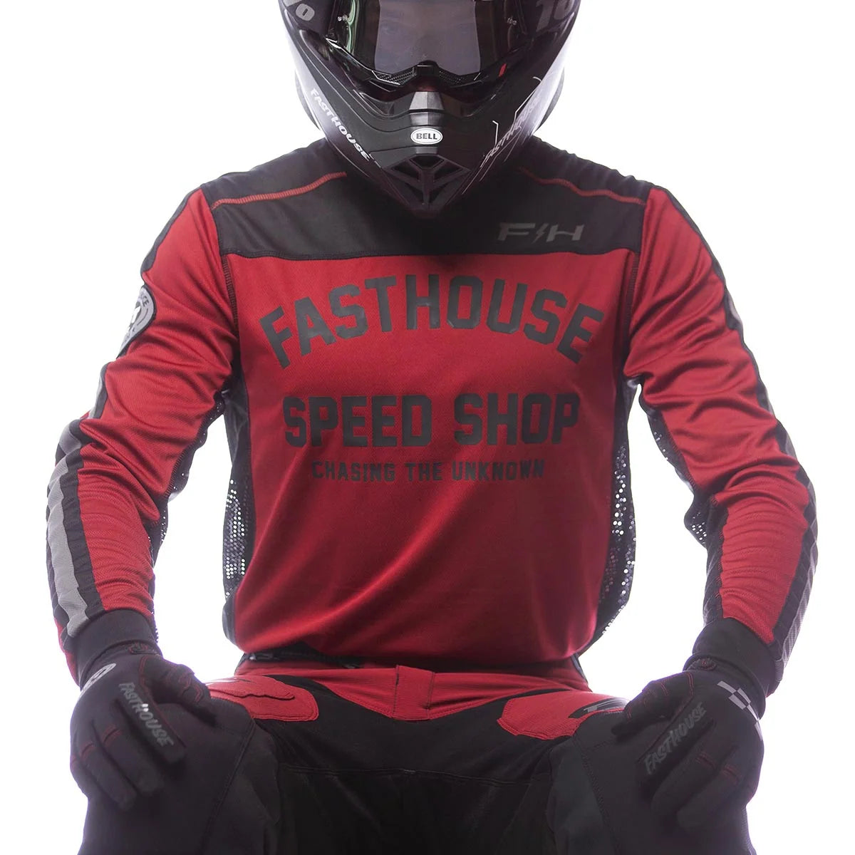 Fasthouse Sanguaro Petrol LS MX Jersey - Cardinal
