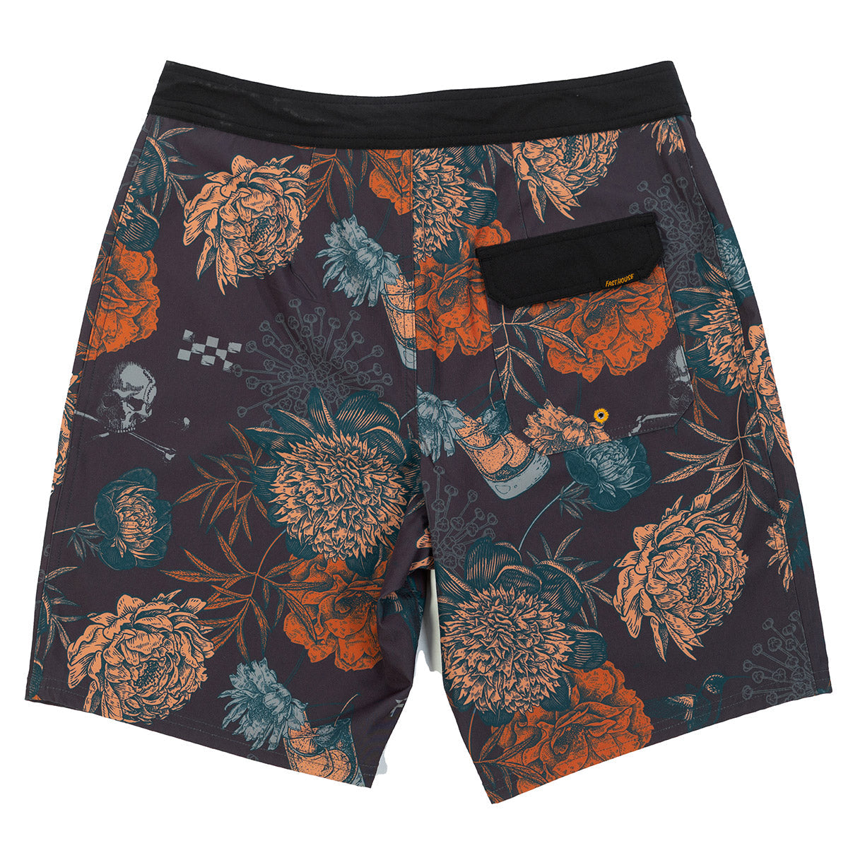 Fasthouse Scene 19" Board Shorts - Vintage Black