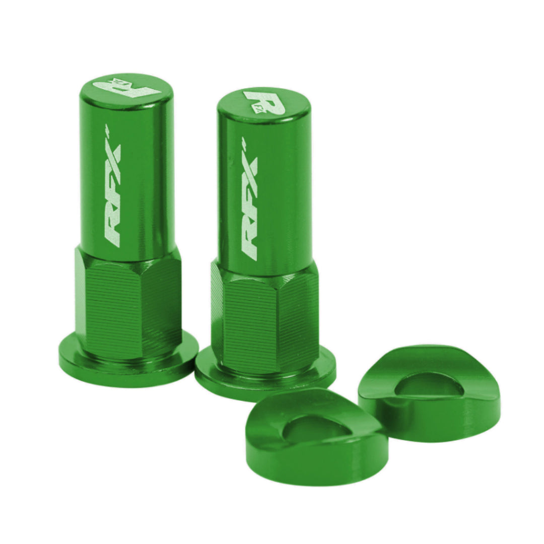 RFX Pro Rim Lock Nuts and Washers 2pcs Green