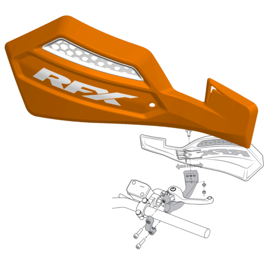 RFX 1 Series Handguard Inc Fitting Kit Orange/white