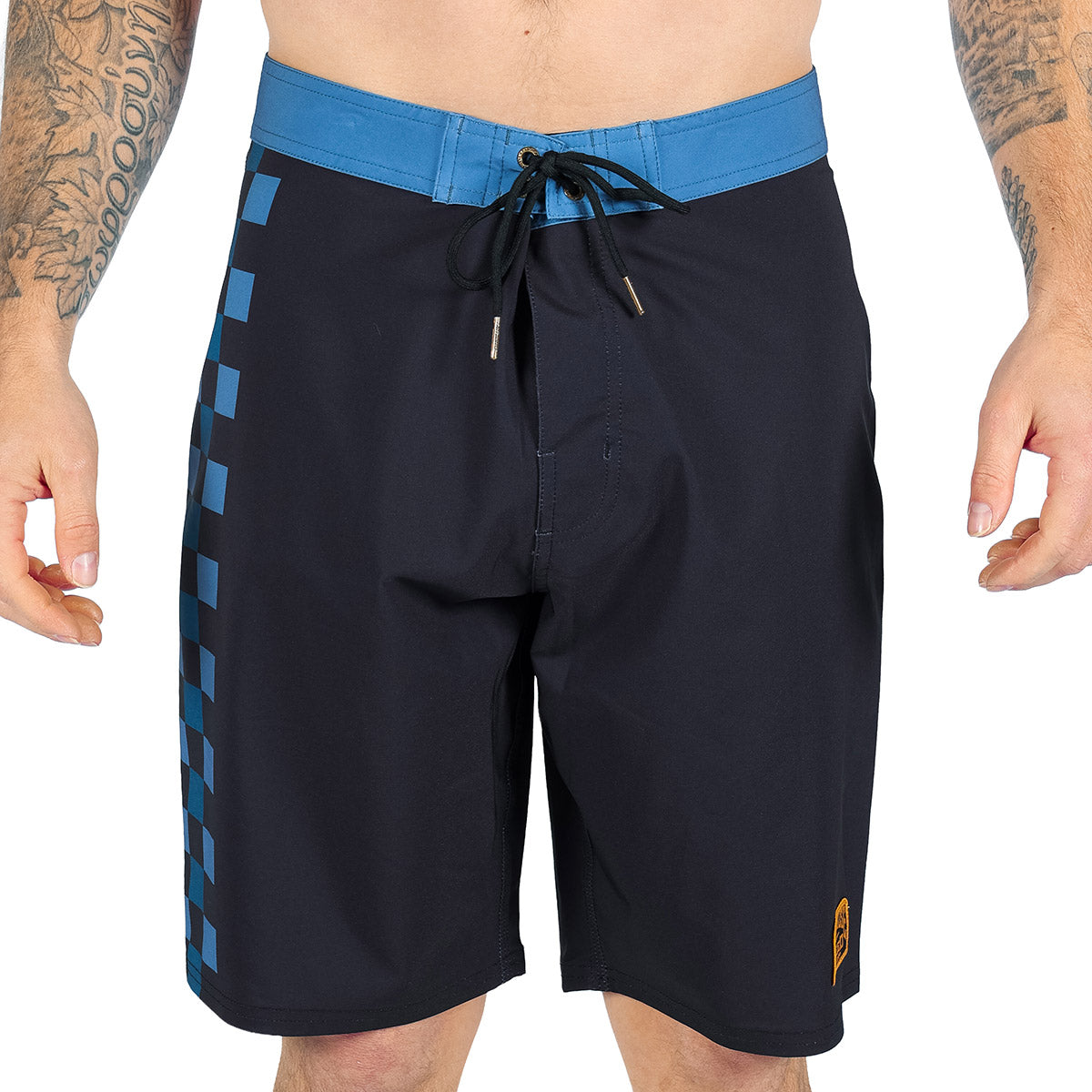 Fasthouse Staycation 21" Board Shorts - Black/Denim