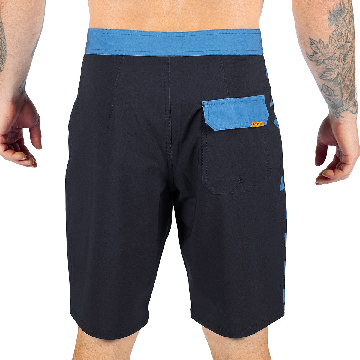 Fasthouse Staycation 21" Board Shorts - Black/Denim