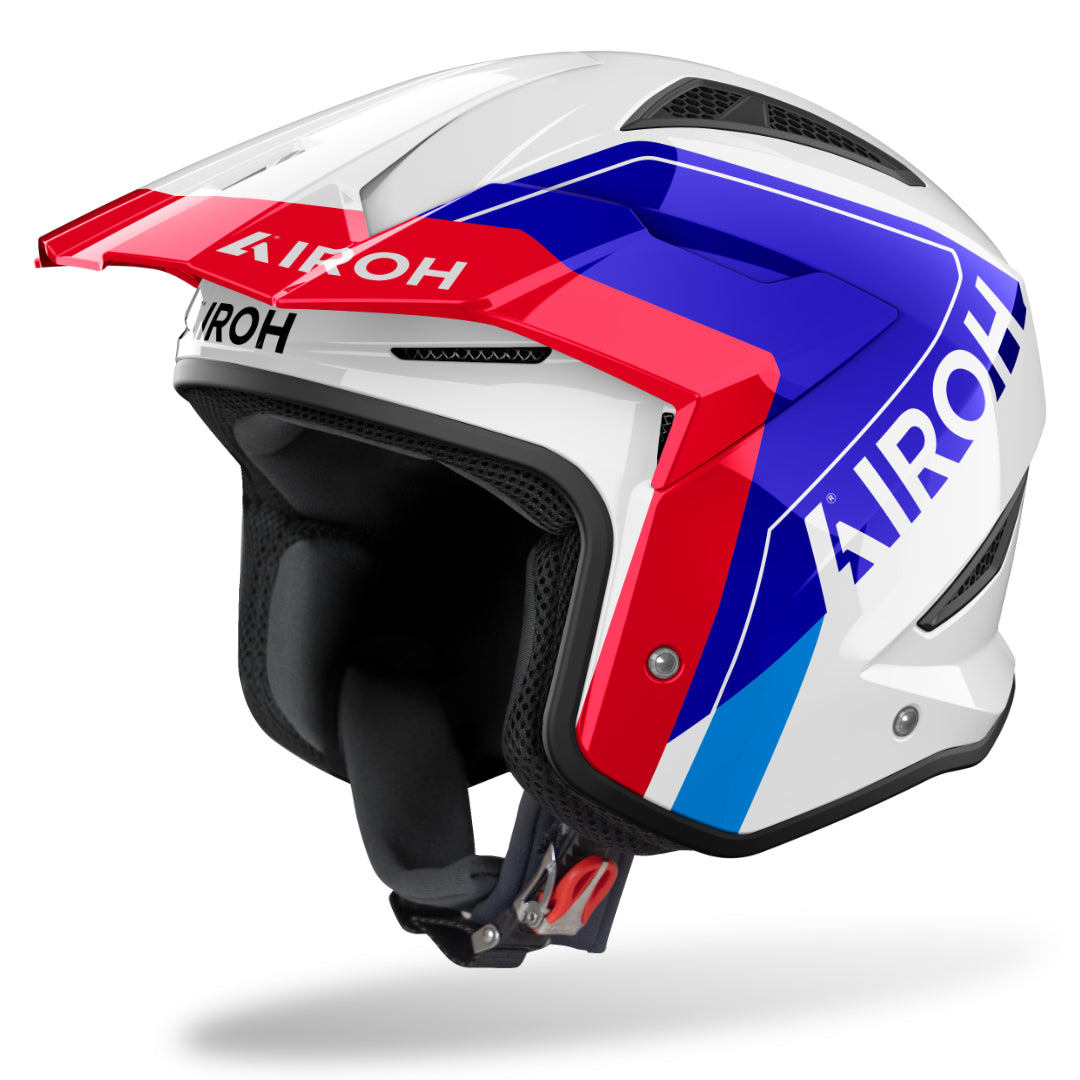 Airoh TRR II Hunt Trials Helmet Blue/Red Gloss