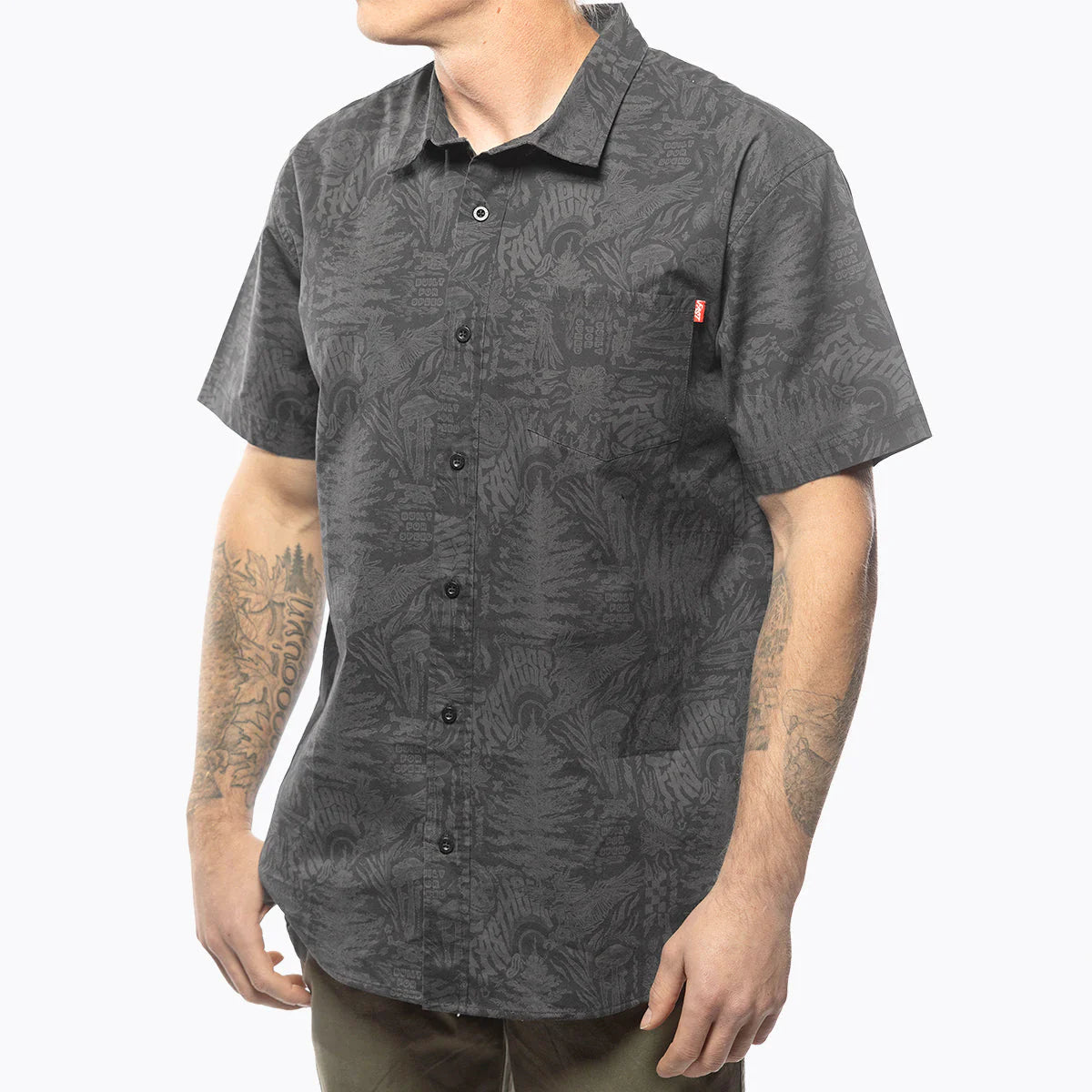 Fasthouse Tomahawk SS Button Up Shirt Black