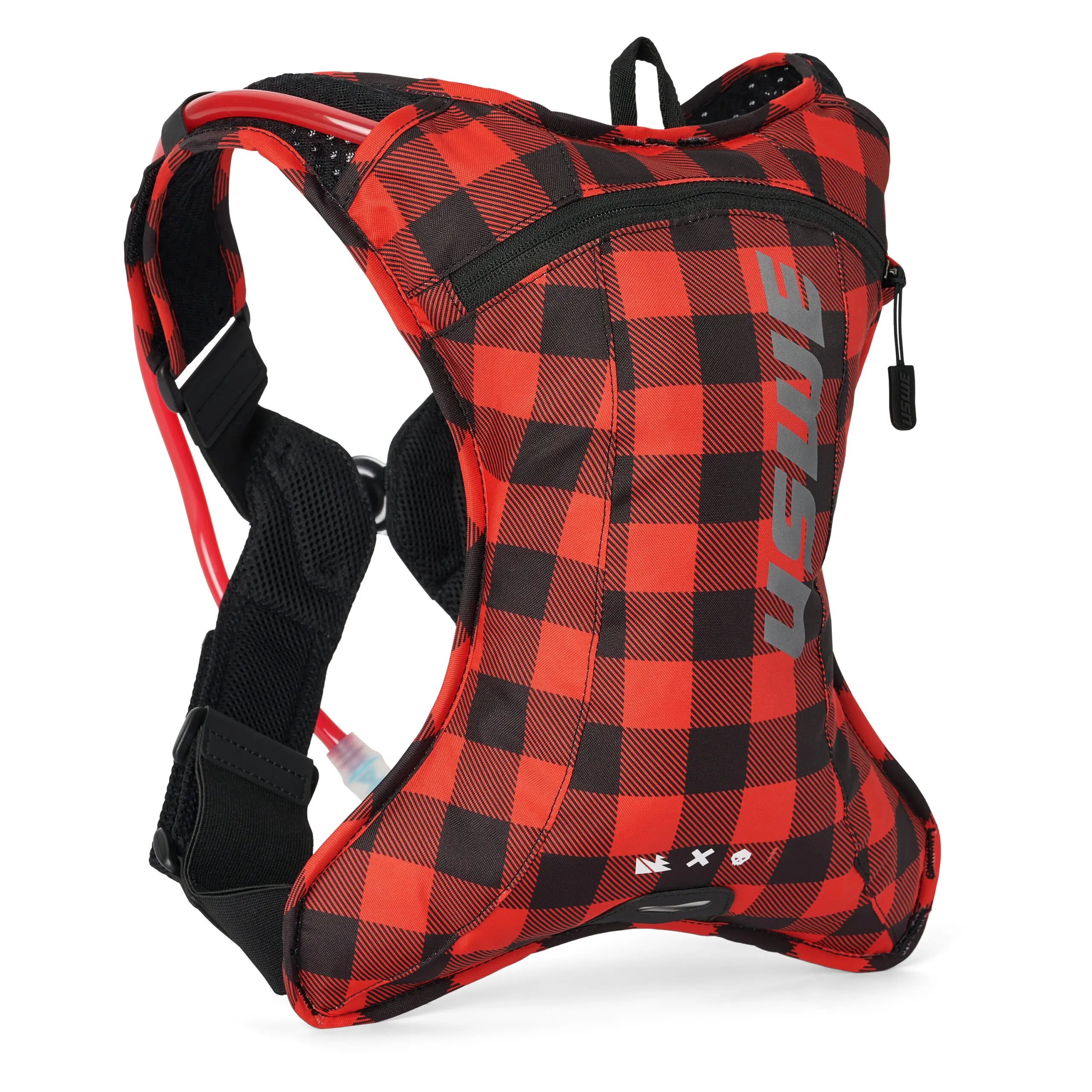 USWE Outlander XC 2L Hydration Pack - Flannel Red/Black