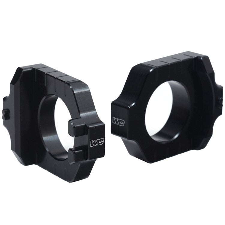 Works Connection Axle Block Kit Elite KAWASAKI/SUZUKI KX125 03-05, KX250 03-07, KX250F 04-25, KX450F 06-25, RMZ 250/450 04-25 Black