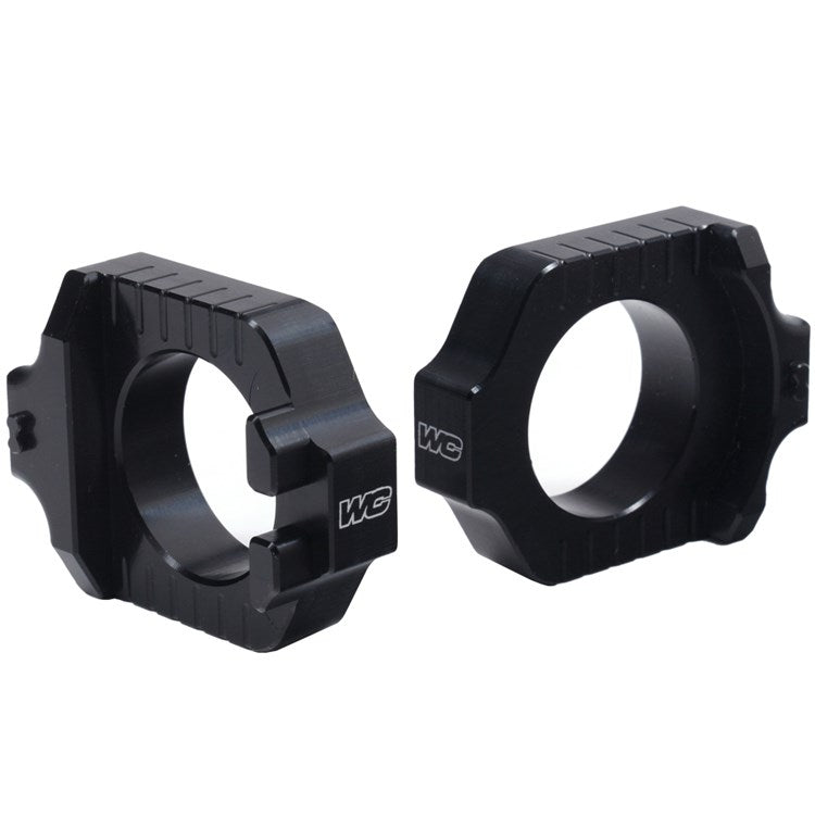 Works Connection Axle Block Kit Elite YAMAHA YZ250F 12-25 YZ450F 10-25 Black