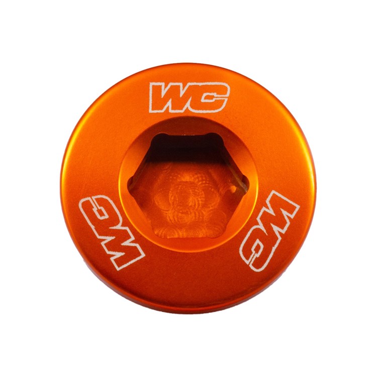 Works Connection Engine Plugs KTM/HQV/GAS SX-F/FC250-450 11-25, EXC-F/FE250-450 12-25, MC-F/EC-F250-450 21-25 Orange