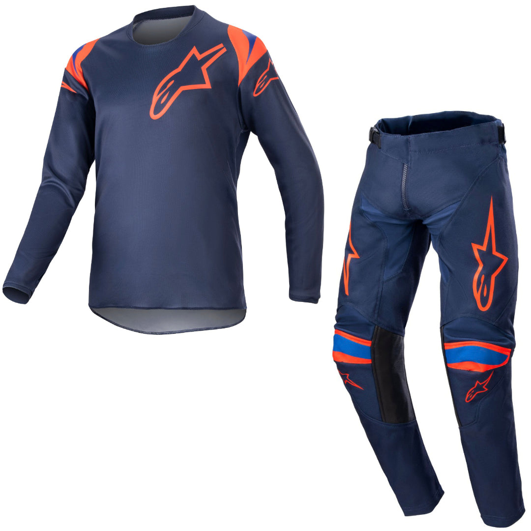 Alpinestars YOUTH Racer Narin MX Kit Combo Night Navy/Hot Orange