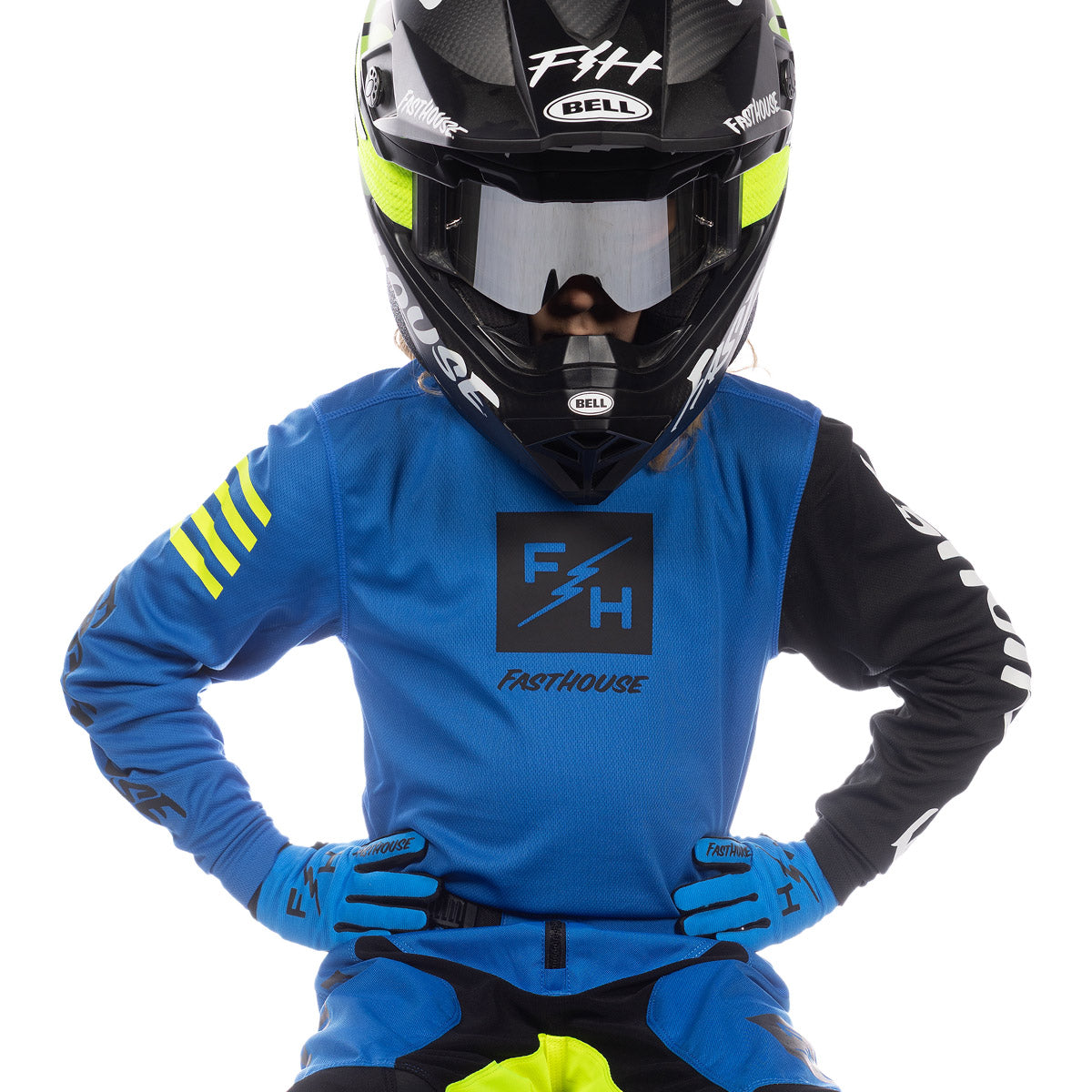 Fasthouse Carbon Echo Youth MX Jersey - Electric Blue