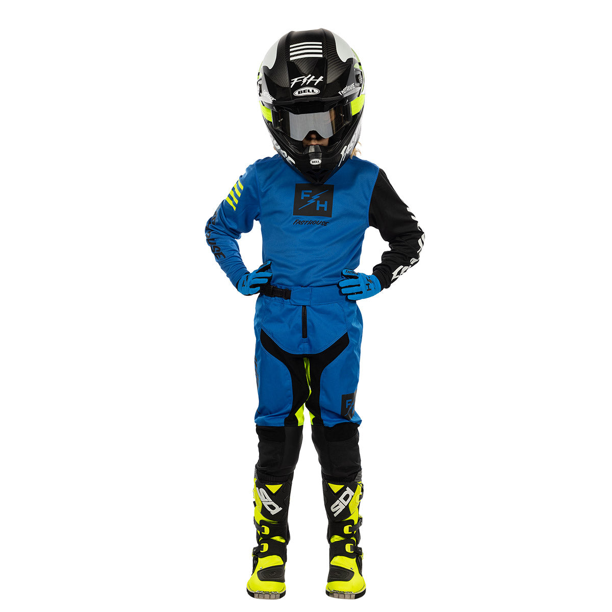 Fasthouse Carbon Echo Youth MX Jersey - Electric Blue