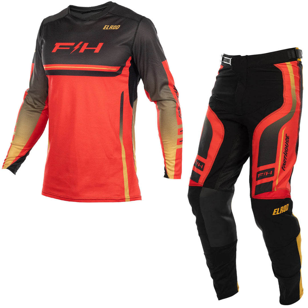 Fasthouse Elrod React MX Kit Combo - Racing Red/Black