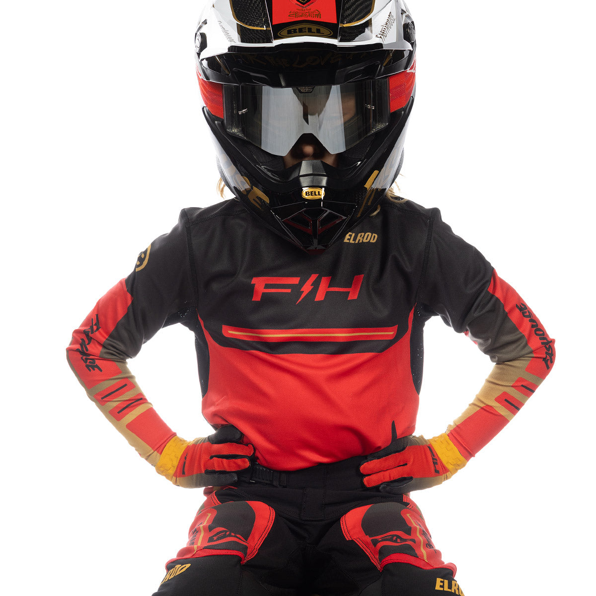 Fasthouse Vapor React Youth MX Glove - Racing Red/Black
