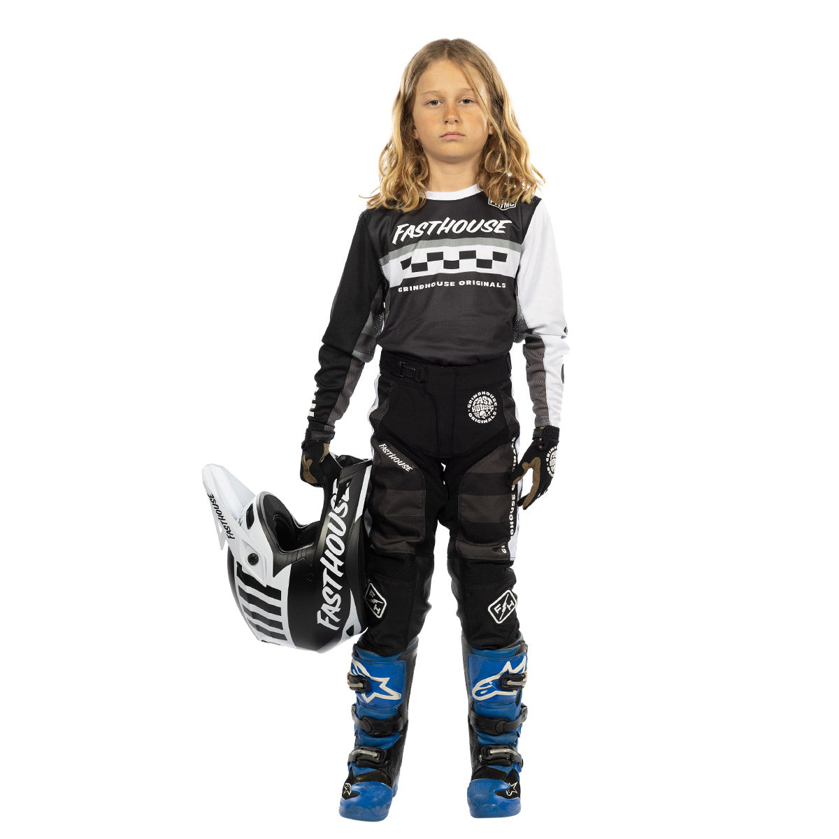 Fasthouse Grindhouse Atomic Youth MX Jersey - Black/Gray