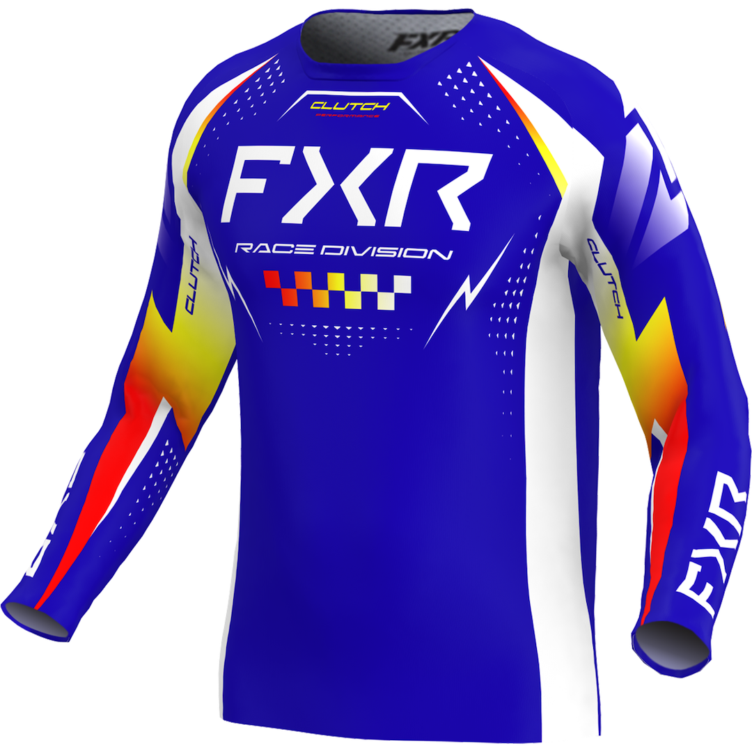 FXR YOUTH Clutch MX Jersey 2026 Royal/Yellow/Red