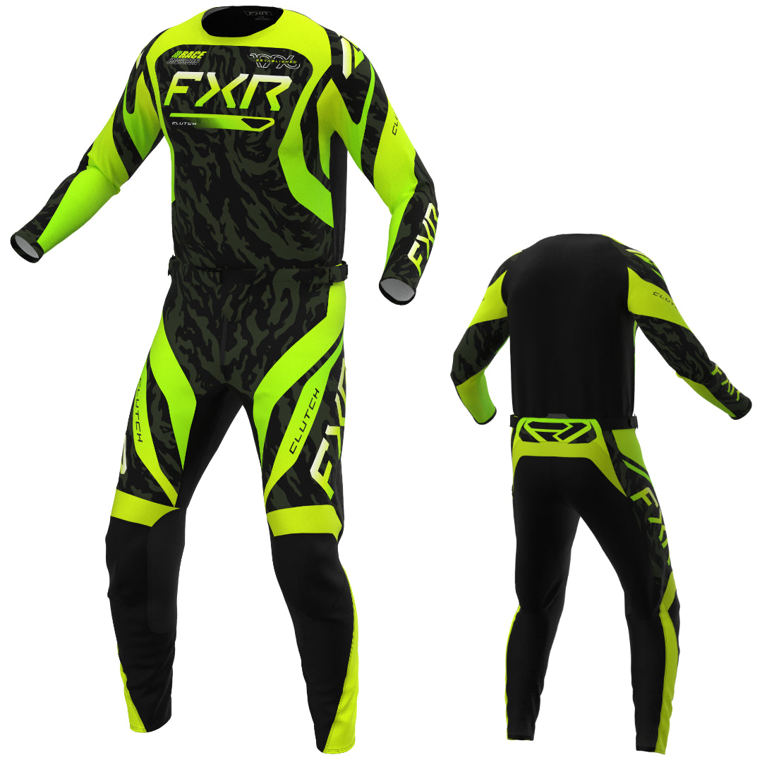 FXR KIDS Clutch 2027 MX Kit Combo Army/Lime/Black
